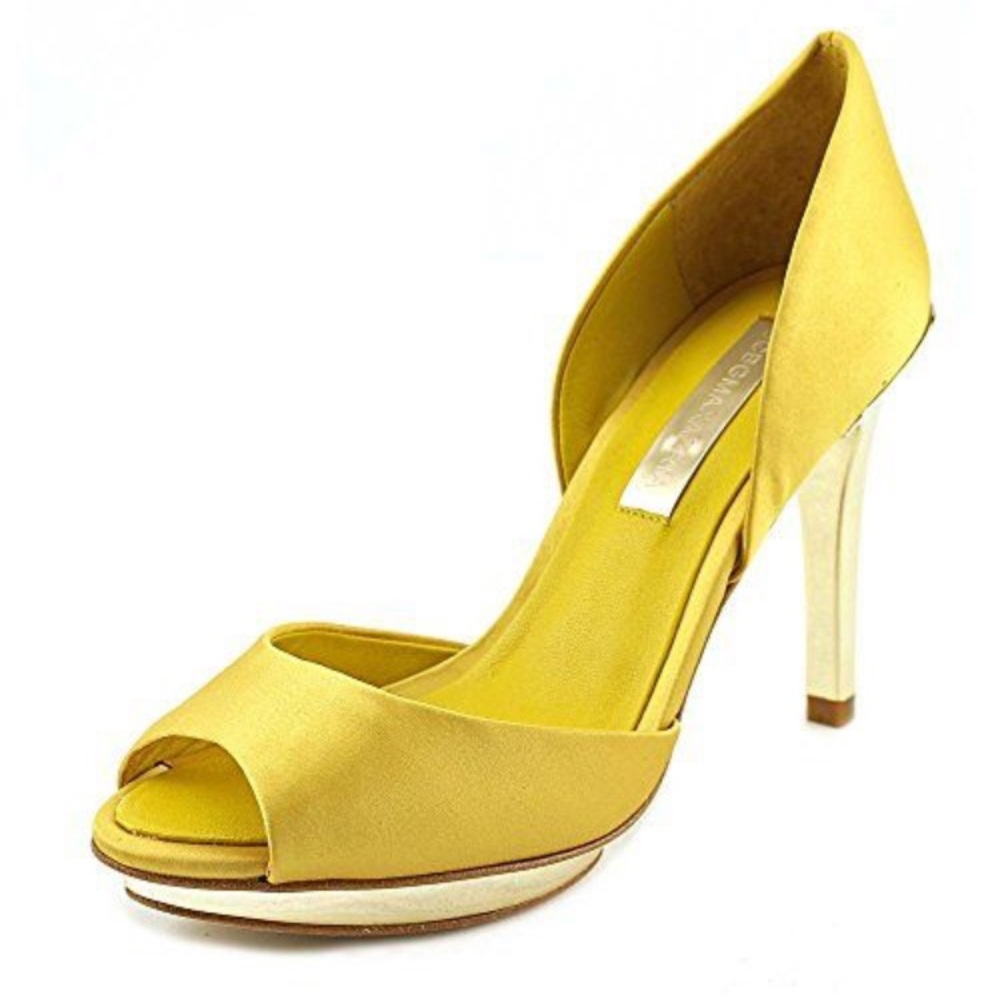 BCBGMAXAZRIA GOLD HEELS